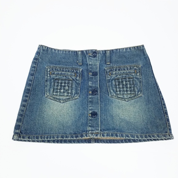 American eagle  botton down  denim mini skirt - Picture 2 of 4